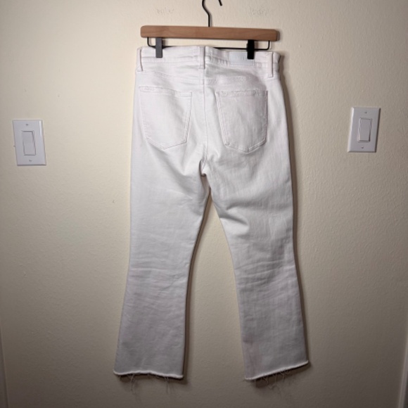 Pistola Lennon High Rise Crop Boot Jeans Size 29 White Button Fly - Picture 6 of 7